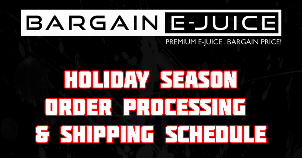 2020 Holiday Season Order Processing/Shipping Schedule