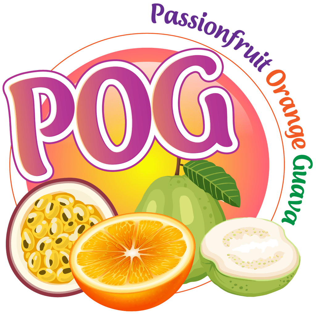 P.O.G. (Passionfruit Orange Guava) 120ml (custom Ratio/Shot)